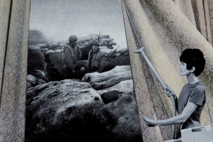 Martha Rosler, Čištění závěsů,ze série Krásné bydlení: Válka až do domu, 1967–1972